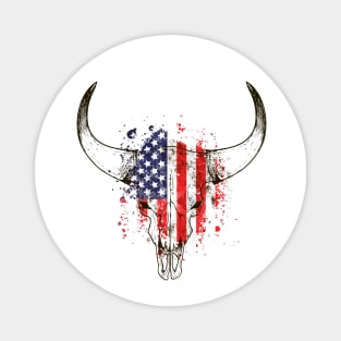 Patriot Cow Skull Magnet